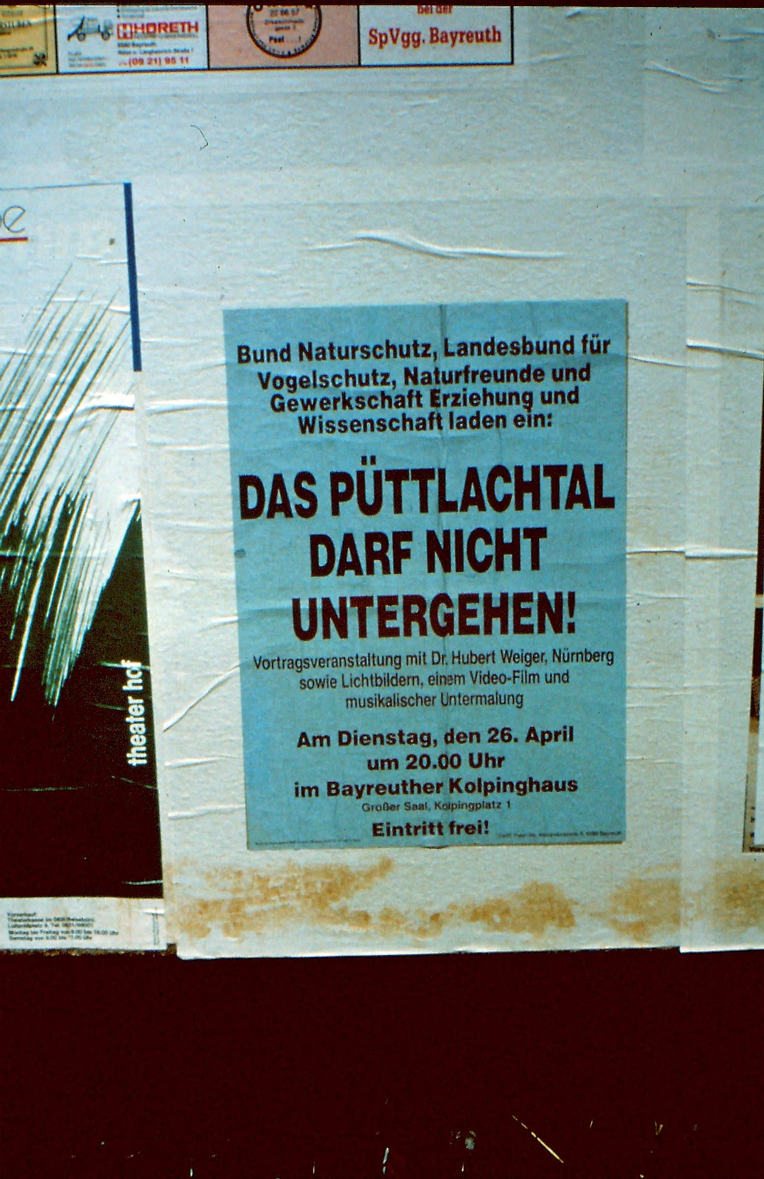 Protestplakat gegen den Püttlachspeicher (Foto: BN).