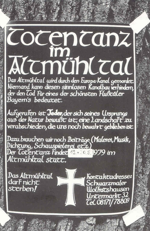 Plakat für den Totentanz im Altmühltal