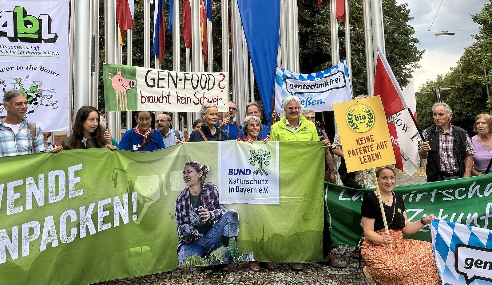 Demonstration vor dem Europäischen Patentamt in München (Foto: Harald Ulmer)