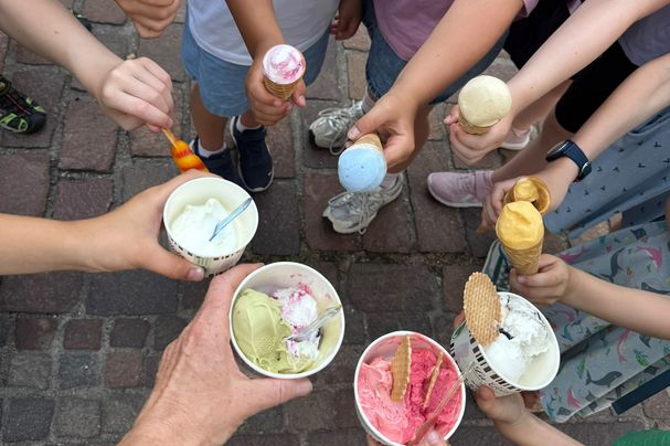 Manchmal muss es einfache in Eis sein..., Foto Juliane Wellmann