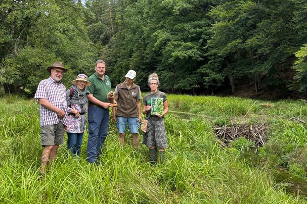 Beim Pressetermin am Aubach, Foto BN