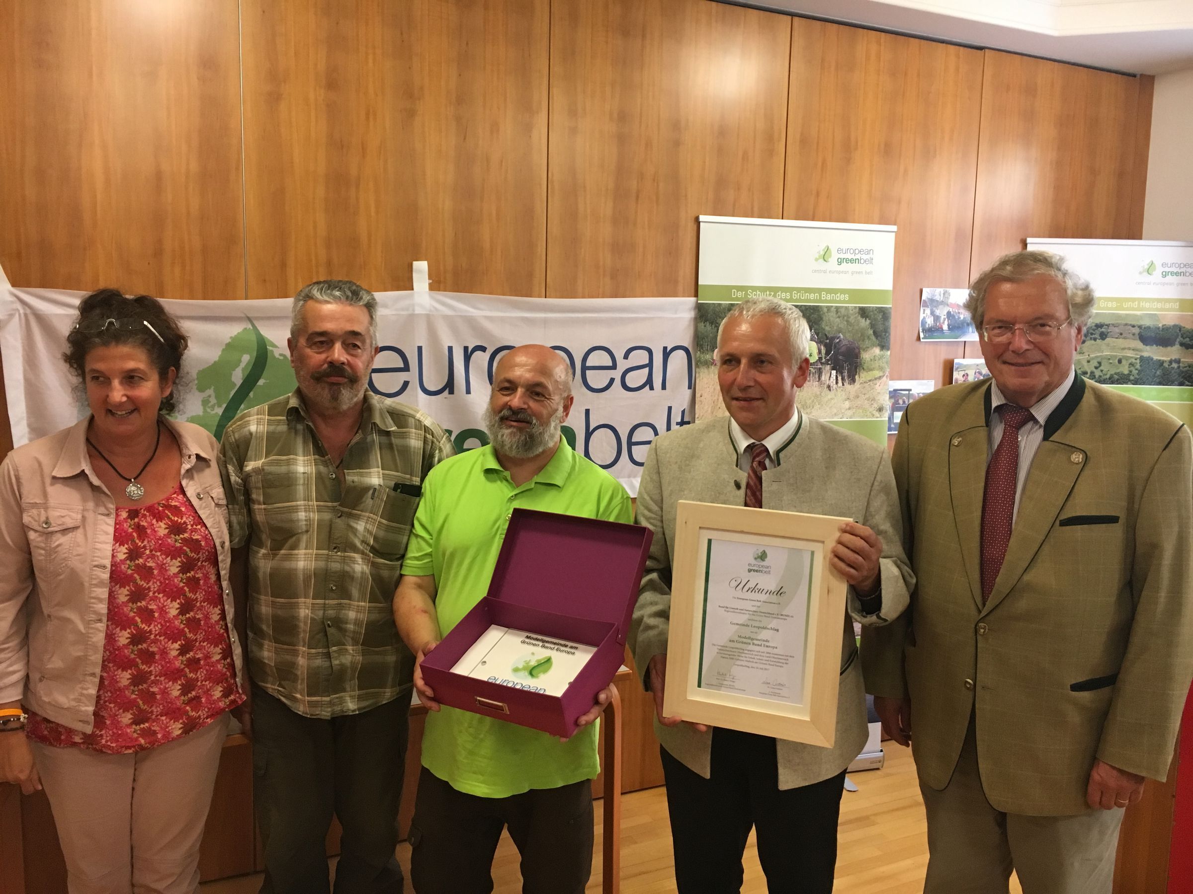Auszeichnung für die oberösterreichische Gemeinde Leopoldsschlag: Sie ist die zweite Modellgemeinde am grenzüberschreitenden Grünen Band.