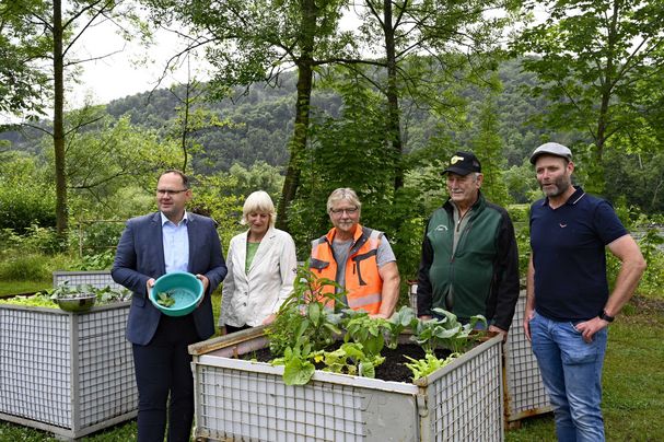 Eröffnung des Mitmachgärtles an der Mainlände Karlstadt, Foto BN KAR