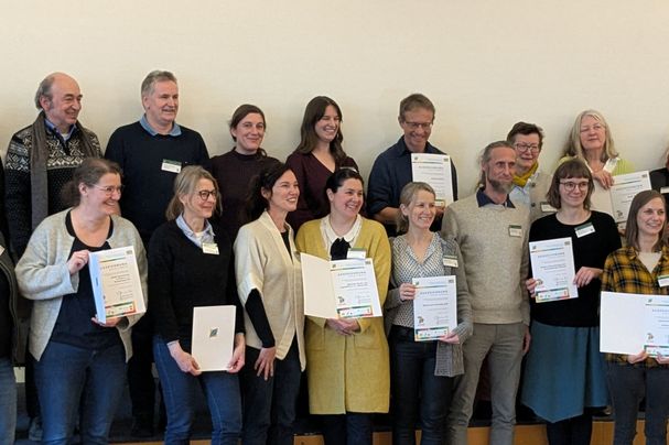 Übergabe der Urkunden Qualitätssiegel Umweltbildung, Foto: Qualitätsnetzwerk BNE