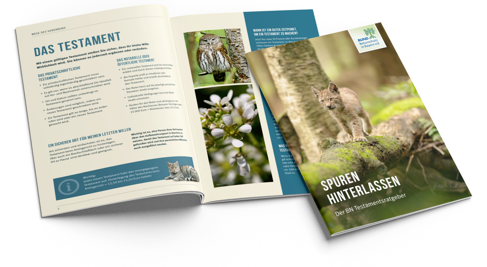 "Spuren hinterlassen", der BUND Naturschutz Ratgeber zum Thema Testament