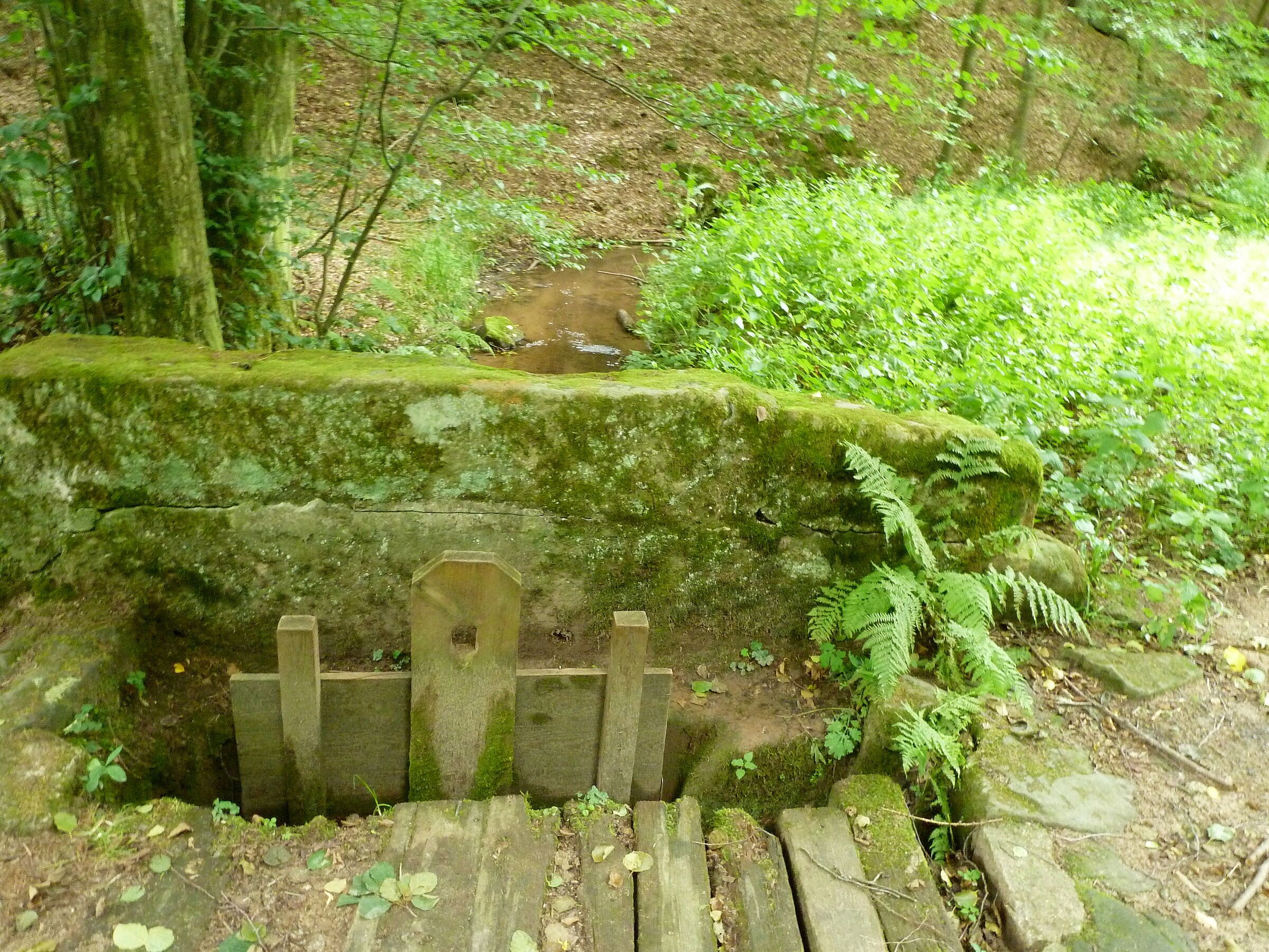 Ein Zulauf des Rotmains, per Hand regulierbar an einem Holzwehr. (Foto: Winfried Berner) Ein Zulauf des Rotmains, per Hand regulierbar an einem Holzwehr. (Foto: Winfried Berner)