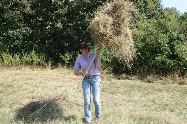 Heugabel im Einsatz